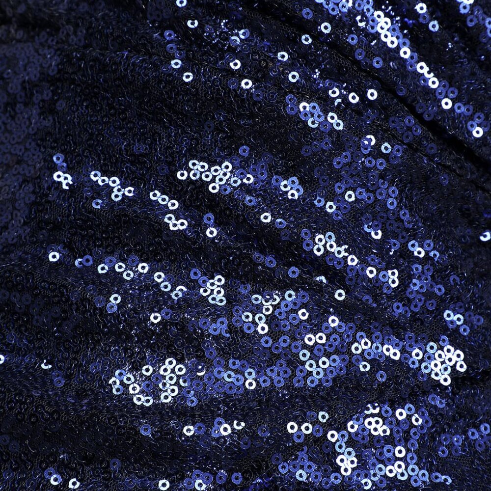 NWT Lulus Dancefloor Diva Blue Sequin Strapless Skort Romper - Picture 8 of 9